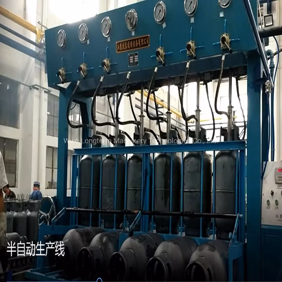 LPG Gas Cylinder Hydro Testing Line Automatic Loading Propane Gas Bottle Hydraulic Testing Machine